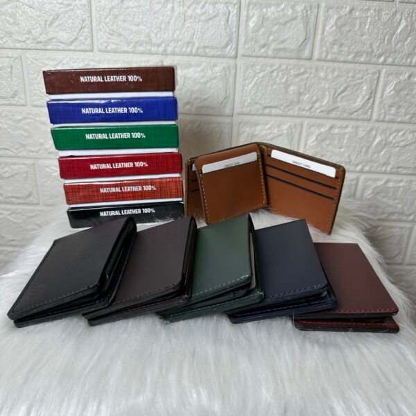محفظة رجالي جلد طبيعي (تصميم كلاسيك)